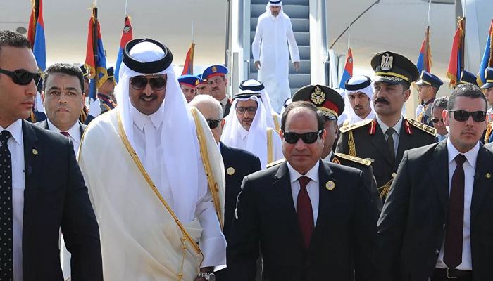 السيسي وأمير قطر