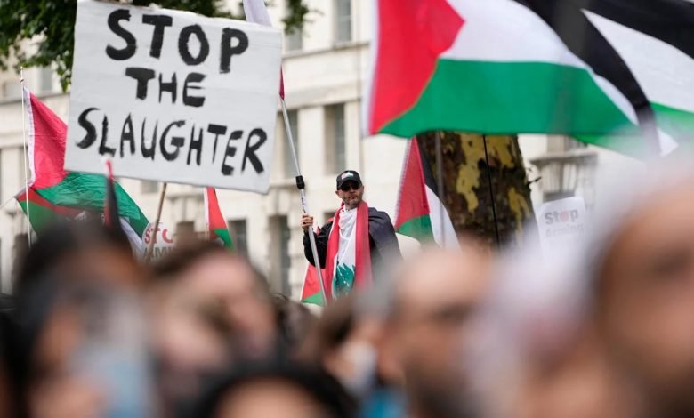 مظاهرات مؤيدة لفلسطين في لندن
